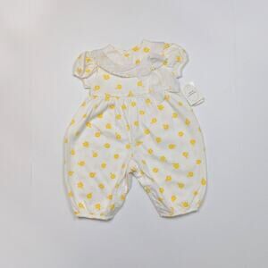 Vintage Bubble Romper Baby Girls Size 3-6m White Daisy Sz 3-6m Jumpsuit